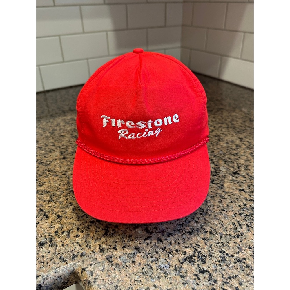 Firestone Racing Headmost Vintage Rope Snapback Hat Red IndyCar Auto Racing